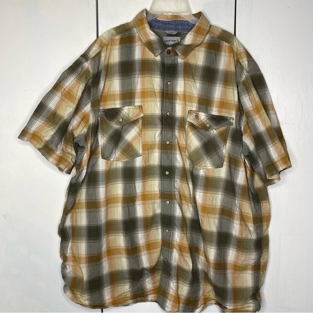 Carhartt short sleeve button front shirt size 3XL T
